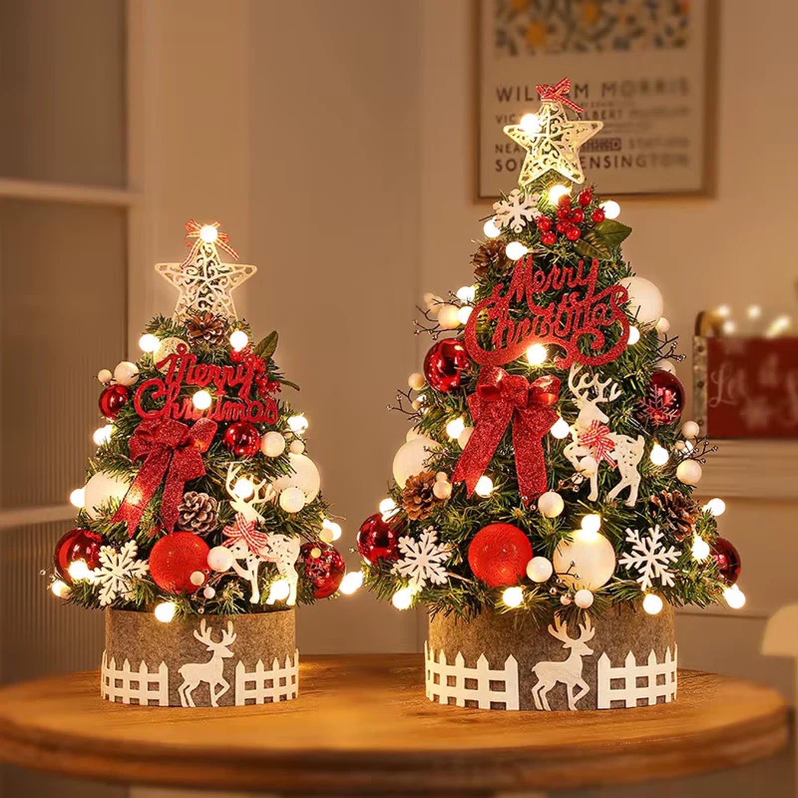 Christmas Tree Household Tabletop Ornament, Small Christmas Decoration Set