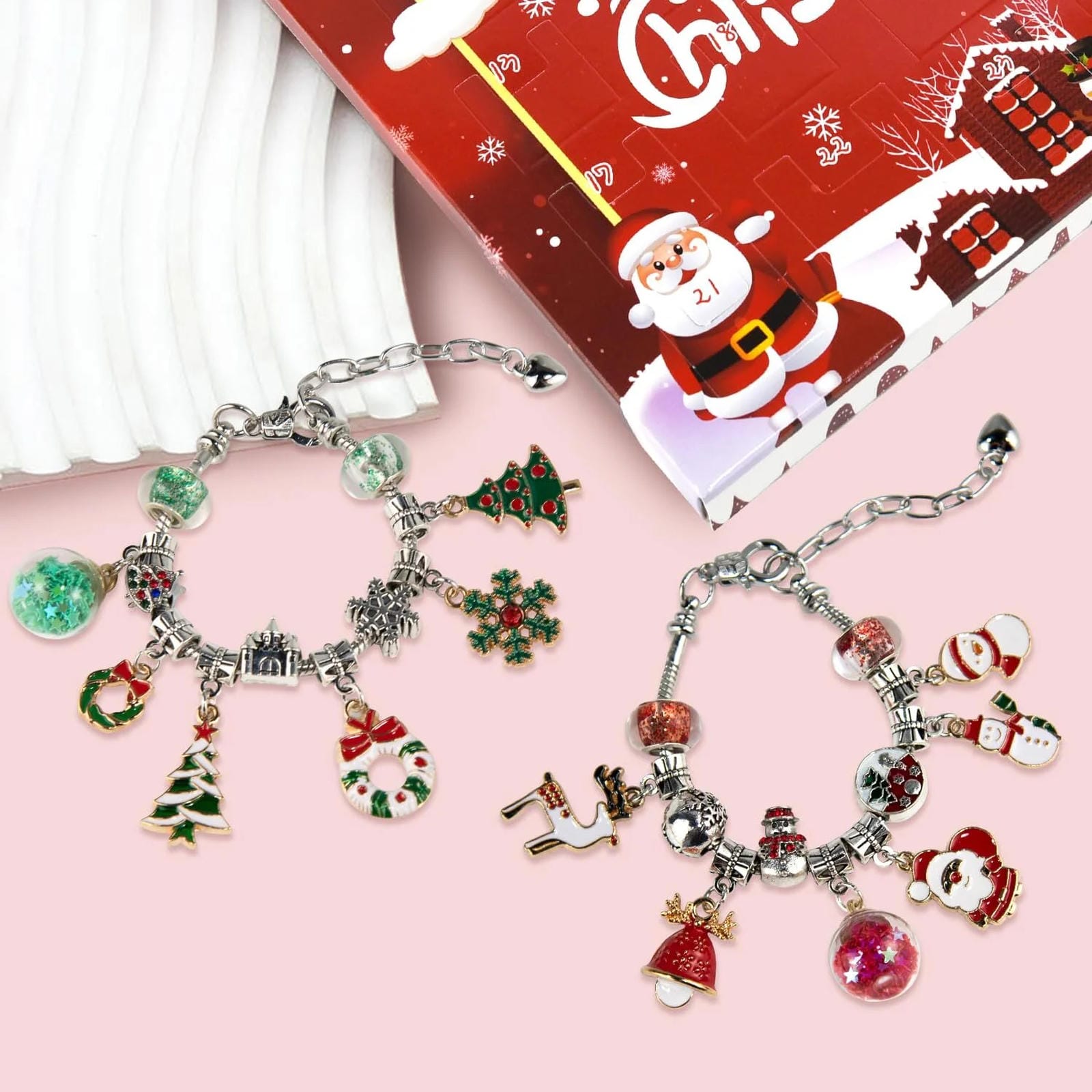 EverdenLife Christmas Jewelry Countdown Set – 24-Day Gift Box for Girls 🎄