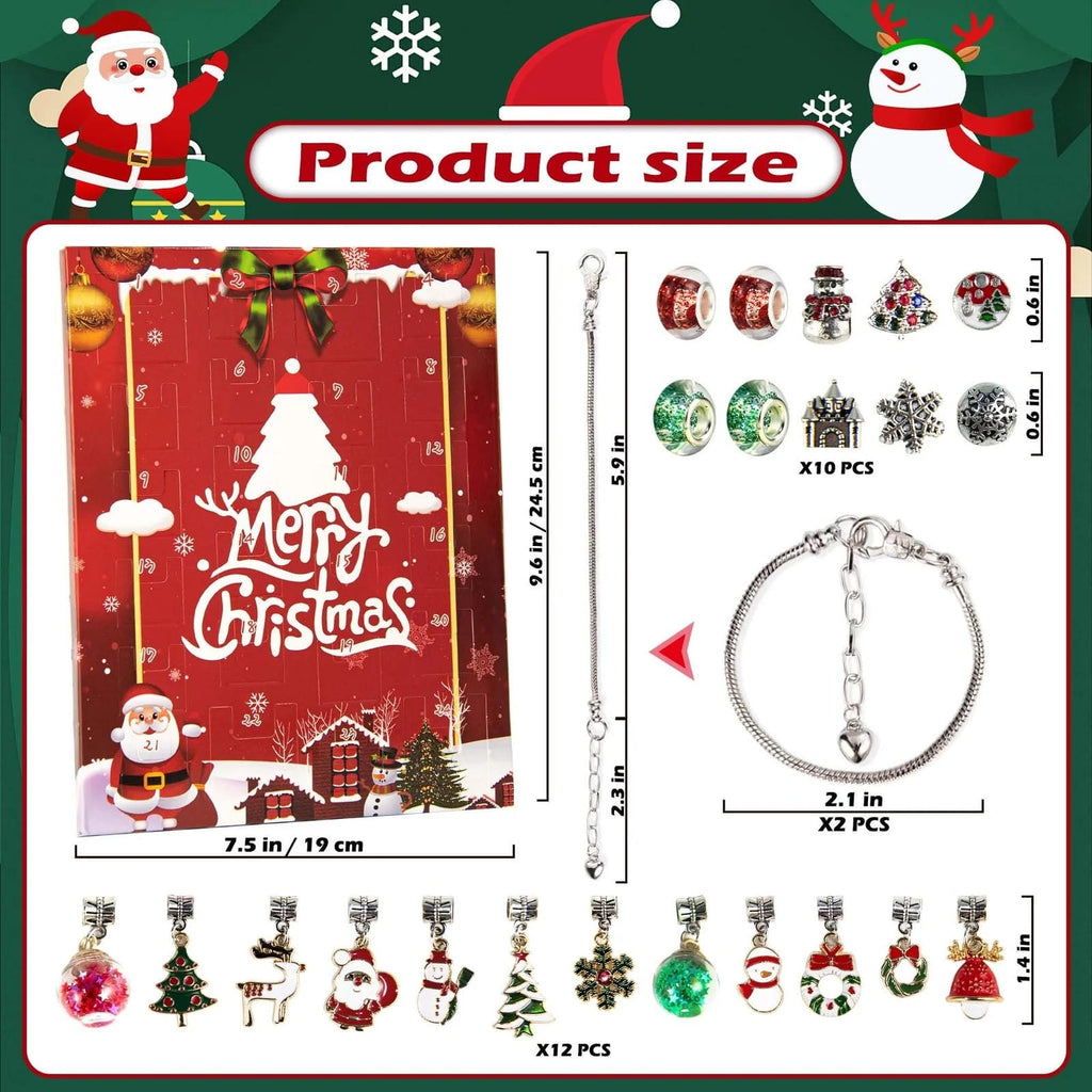 EverdenLife Christmas Jewelry Countdown Set – 24-Day Gift Box for Girls 🎄